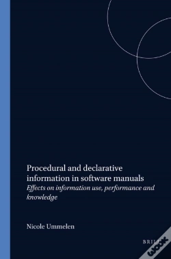 Capa do artigo Procedural And Declarative Information In Software Manuals