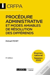 Capa do artigo Procedure Administrative Et Modes Amiables De Resolution Des Differends, 5ed