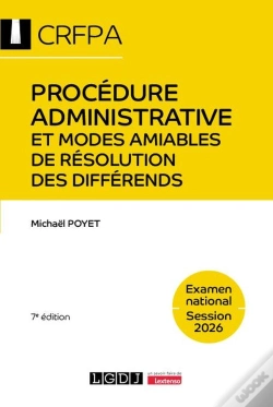 Capa do artigo Procédure Administrative Et Modes Amiables De Résolution Des Différends - Crfpa - Examen National Session 2026 : Cours Et Cas Pratiques