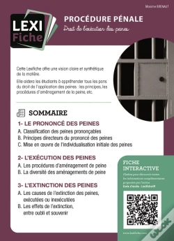 Capa do artigo Procédure Pénale - Droit De L'Exécution Des Peines