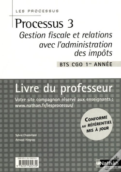 Capa do artigo Processus 3 Bts 1 Cgo - Gestion Fiscale Et Relations Avec L'Administration Des Impots Professeur