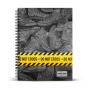 PRODG Do Not Cross Caderno A4 Papel Listrado, Cinza - Preview