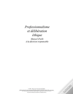 Capa do artigo Professionnalisme Et Délibération Éthique ; Manuel D'Aide À La Décision Responsable