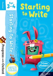 Progress With Oxford: Starting To Write Age 3-4