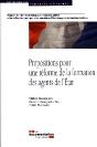 Propositions Pour Une Réforme De La Formation Des Agents De L'Etat - Preview
