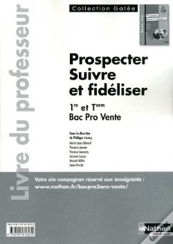 Capa do artigo Prospecter Et Suivre/Fideliser La Clientele Bac Pro Vente T.1 (Galee) Professeur 2011