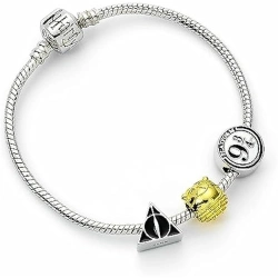 Capa do artigo Pulseira com Charms - Harry Potter: Prateada com 3 Contas