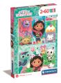 Puzzle 2 x 60 peças Gabby's Dollhouse - Preview
