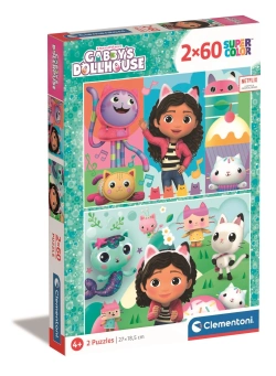 Capa do artigo Puzzle 2 x 60 peças Gabby's Dollhouse