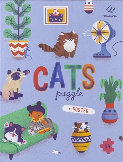 Capa do artigo Puzzle Cats - 54 Peças