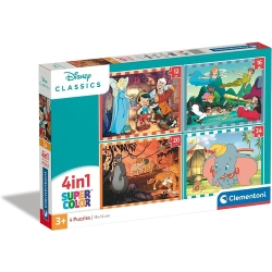 Capa do artigo Puzzle Clementoni 4 em 1 - Disney Classics