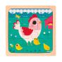 Puzzle De Madeira Janod 9 Peças Galinha Henriette J07110 - Preview
