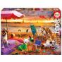 Puzzle Educa 1000 Peças Caes A Brincar Na Praia 20312 - Preview