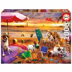 Capa do artigo Puzzle Educa 1000 Peças Caes A Brincar Na Praia 20312