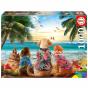 Puzzle Educa 1000 Peças Caes Na Praia 20291 - Preview