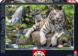 Capa do artigo Puzzle Educa 1000 Pecas Tigres Brancos de Bengala 14808