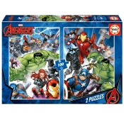 Capa do artigo Puzzle Educa 2X100 Pecas Marvel Avengers 19679