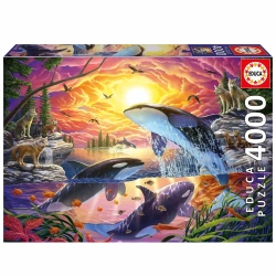Capa do artigo Puzzle Educa 4000 Peças Orcas E Lobos 20259