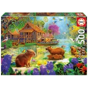 Capa do artigo Puzzle Educa 500 Peças Aldeia De Capivaras 20547