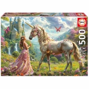 Capa do artigo Puzzle Educa 500 Peças Fadas, Unicornios E Fadas 20243