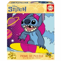 Capa do artigo Puzzle Educa 500 Peças Prime 3D Lenticular Disney Stitch 20272