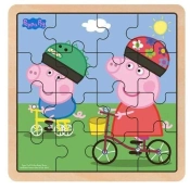 Capa do artigo Puzzle Madeira Peppa Pig - Passeio de Bicicleta