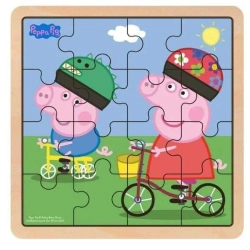 Capa do artigo Puzzle Madeira Peppa Pig - Passeio de Bicicleta
