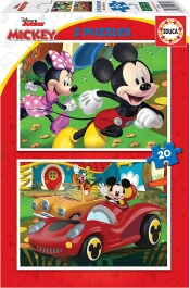 Capa do artigo Puzzles Educa 2x20 peças Mickey Mouse