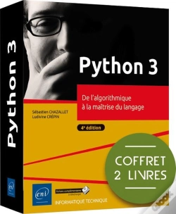 Capa do artigo Python 3 - Coffret De 2 Livres : De L'Algorithmique À La Maîtrise Du Langage (4e Édition) : Coffret De 2 Livres : De L'Algorithmique À La Maîtrise Du Langage (4e Édition)