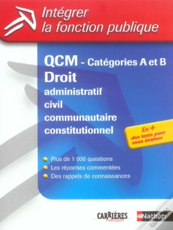 Capa do artigo Qcm Categories A Et B ; Droit Administratif, Civil, Communautaire, Constitutionnel