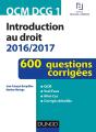 Qcm Dcg 1 - Introduction Au Droit 2016/2017 - 4e Ed. - 600 Questions Corrigees - Preview