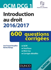 Capa do artigo Qcm Dcg 1 - Introduction Au Droit 2016/2017 - 4e Ed. - 600 Questions Corrigees