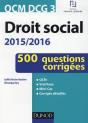 Qcm Dcg 3 ; Droit Social ; 500 Questions Corrigées (3e Édition) - Preview