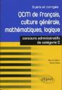 Qcm De Français, Culture Générale, Mathématiques, Logique : Concours De Catégorie C - Preview