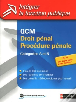 Capa do artigo Qcm Droit Pénal/Procédure Pénale ; Catégories A Et B