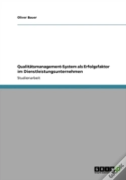 Capa do artigo Qualitatsmanagement-System Als Erfolgsfaktor Im Dienstleistungsunternehmen