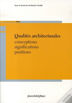 Capa do artigo Qualités Architecturales ; Conceptions, Significations, Positions
