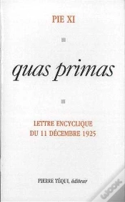 Capa do artigo Quas Primas/ Sur La Royauté Du Christ