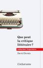 Que Peut La Critique Litteraire ? - Preview