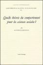 Quelle Théorie Du Comportement Pour Les Sciences Sociales ? - Preview