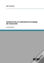 Quellenkritik Als Methodische Grundlage Der Onomastik