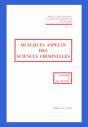 Quelques Aspects Des Sciences Criminelles - Preview