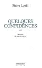 Quelques Confidences - Preview