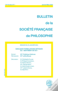 Capa do artigo Quelques Formulations Antiques Du «Sentiment De Soi»