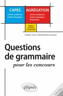 Capa do artigo Question De Grammaire Pour Les Concours ; Capes Agrégation