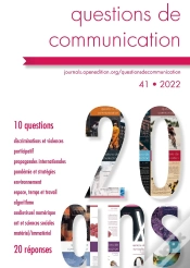 Capa do artigo Questions De Communication Tome 41/2022 : 20 Ans, 10 Questions, 20 Réponses