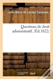 Capa do artigo Questions De Droit Administratif Edition 1822