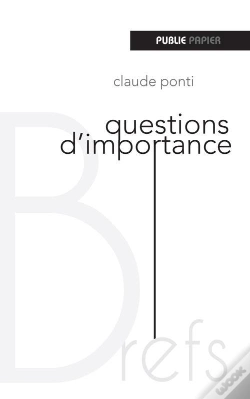 Capa do artigo Questions D'Importance