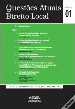 Capa do artigo Questões Atuais de Direito Local - N.º 01