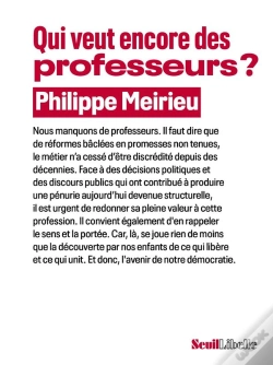 Capa do artigo Qui Veut Encore Des Professeurs ?